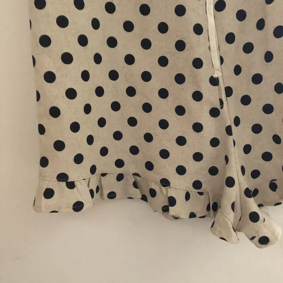 [into] Black polka dot oatmeal Cute ruffles Cotton Romper - Picture 7 of 10